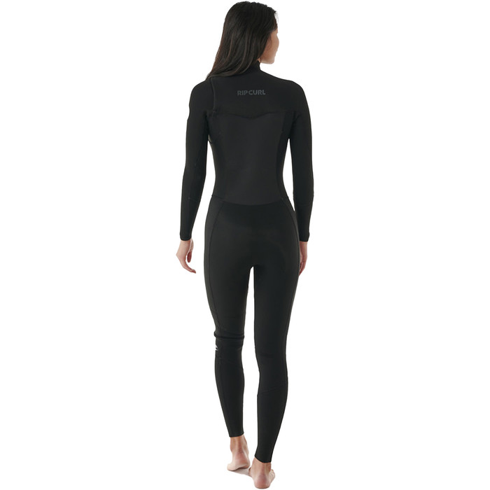 2024 Rip Curl Mujer Dawn Patrol 4/3mm Chest Zip Neopreno 14TWFS - Black